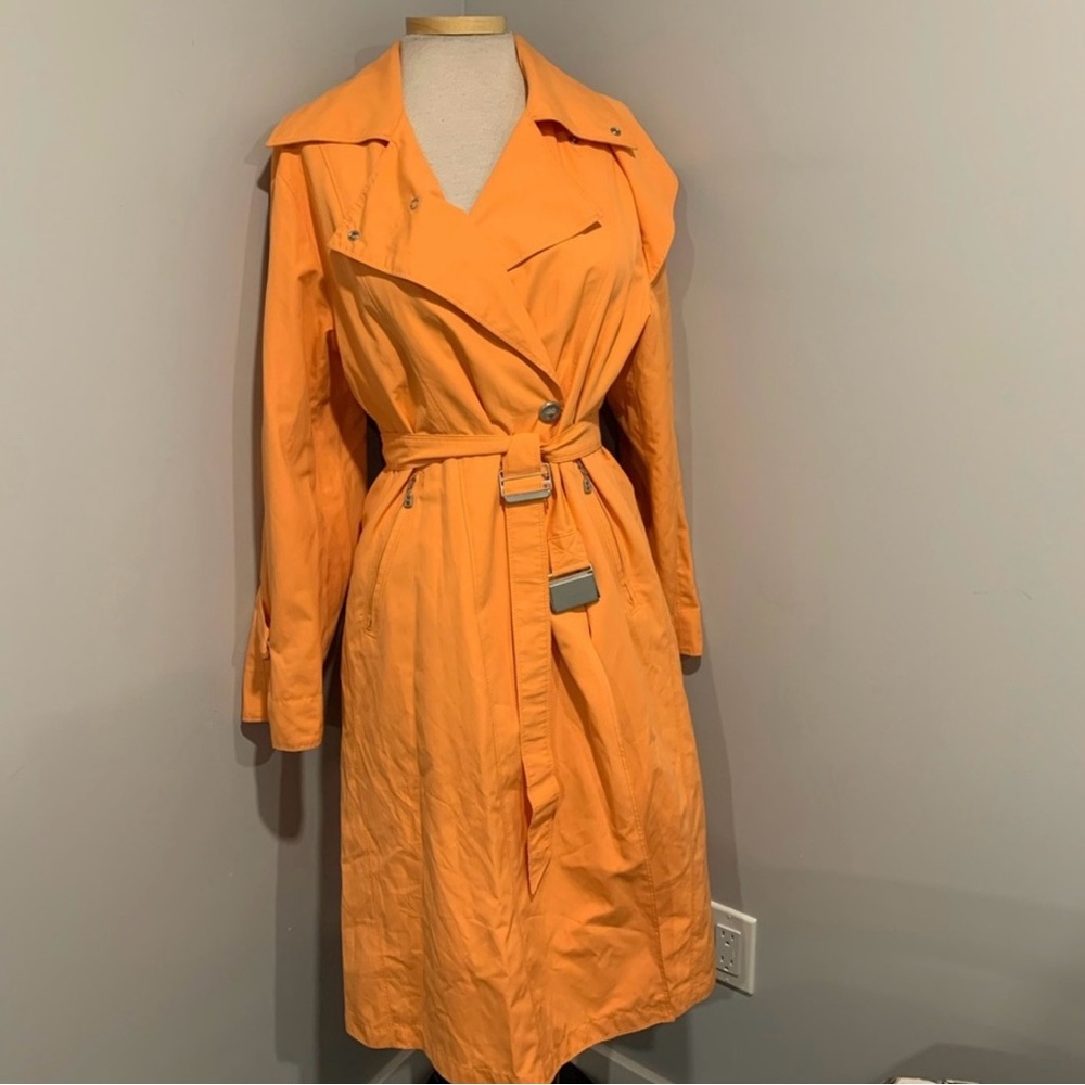 Orange Max Mara trench coat